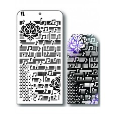 I Craft Stencil - Music with Flower I Craft Stencil - Music with Flower