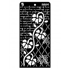 I Craft Stencil - Drooping Flower with Background I Craft Stencil - Drooping Flower with Background
