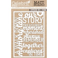 Celebr8 - Chipboard - Equi Card - Captured in Time
