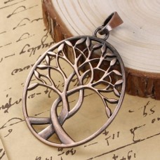 Pendant Antique Copper Tree Oval Pendant Antique Copper Tree Oval