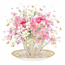 Serviette - Tea Cup Blossoms Serviette - Tea Cup Blossoms
