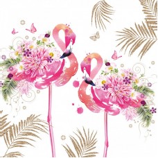 Serviette - Floral Flamingos Serviette - Floral Flamingos