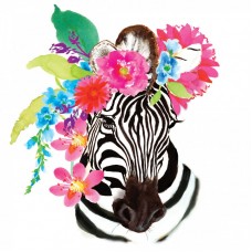 Serviette - Flora Zebra Serviette - Flora Zebra