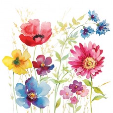 Serviette - Aquarel Meadow