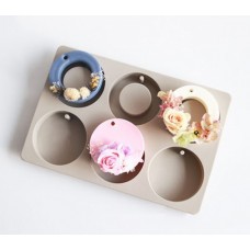 Silicone Molds Candles Round Gray