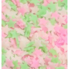 Clay Slices - Stars Pink/Green