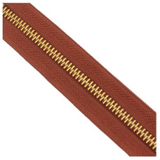 YKK Zip #5 Tan with Brass