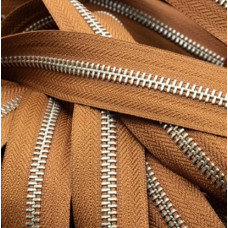 YKK Zip #5 Tan with Nickel