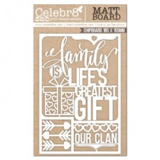 Celebr8 Chipboard - Equi Card - Family is Lifes Greatest Gift
