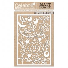 Celebr8 Chipboard - Equi Card -  Floral 1