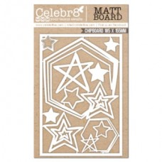 Celebr8 Chipboard - Equi Card -  Star Hex Frame Set