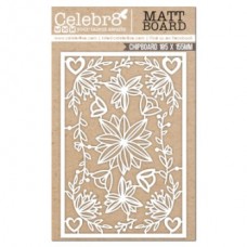 Celebr8 Chipboard - Equi Card -  Floral 2