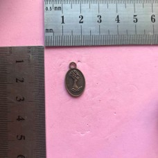 Metal Charm - Coin Oval Small