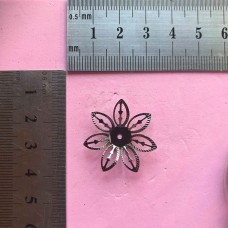 Metal Filigree Cap Flower