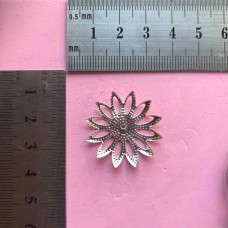 Metal Filigree Spacer Flower