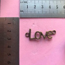 Metal Charm - Love