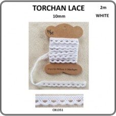 Trochan Lace White Edging 10mm (2m) Trochan Lace White Edging 10mm (2m)