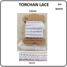 Trochan Lace White Edging 12mm (2m)
