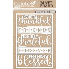 Celebr8 Chipboard - Equi Card - Thankful Mini Titles