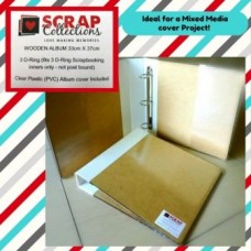 Scrap Collections Wooden Album - 12"x12" 3 Ring Album 