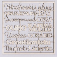 Chipboard - Namibia Word Blocks - Towns 1