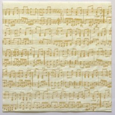 Serviette - Music Gold on Cream