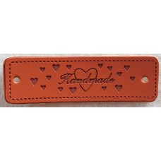 Leather Tag - Handmade Hearts 3p/p Leather Tag - Handmade Hearts 3p/p