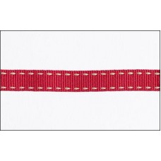 P/Sham Saddle Stitch - Red with Cream