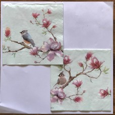 Serviette - Spring Melody L/Blue Serviette - Spring Melody L/Blue