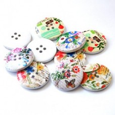 Buttons Mix Wood Collection - Nature
