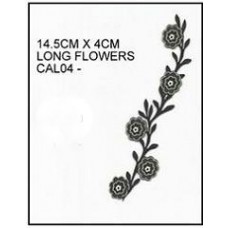 Captured Long Flowers (Dark Grey)