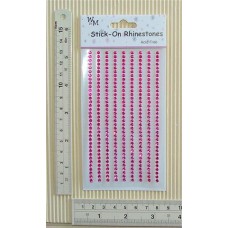 Rhinestones Round Stick-on Cerise 3mm