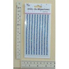 Rhinestones Round Stick-on Blue 3mm