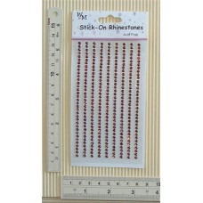 Rhinestones Round Stick-on Brown 3mm