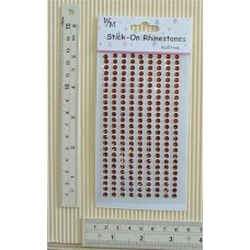 Rhinestones Round Stick-on Brown 4mm