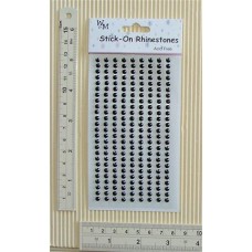 Rhinestones Round Stick-on Black 4mm