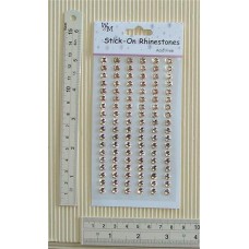 Rhinestones Round Stick-on Gold 6mm