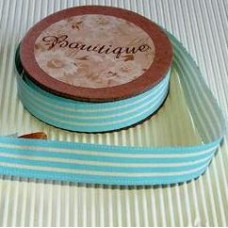 Printed Ribbon - Blue Stripes