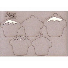 Chipboard - Cupcakes Set