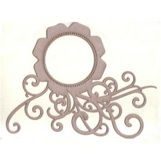 Chipboard - Circle with Twirls