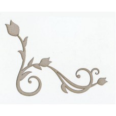 Chipboard - Corner Twirl Large