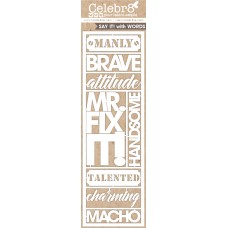 Celebr8 Lanki Card - Macho Man Words