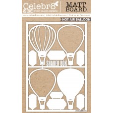 Celebr8 Chipboard - Equi Card - Shaker Box Hot Air Balloon