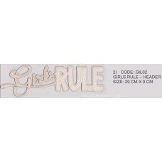 Girl Sparkle - Girls Rule Header (purple)