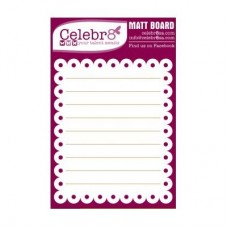 Celebr8 Midi Card - Writing Pad Scallop Edge Plain