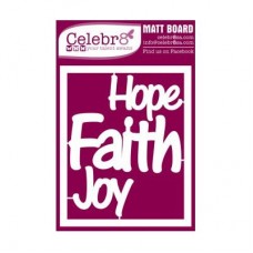 Celebr8 Midi Card - Words: Hope/Faith/Joy