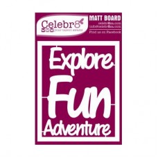 Celebr8 Midi Card - Words: Explore/Fun/Adventure