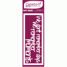 Celebr8 Matt Board Mini Layered - Remember Moments