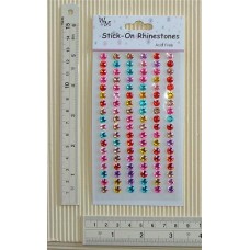 Rhinestones Round Stick-on Assorted Colors 6mm