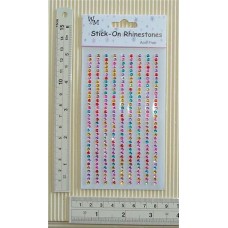 Rhinestones Round Stick-on Assorted Colors 3mm